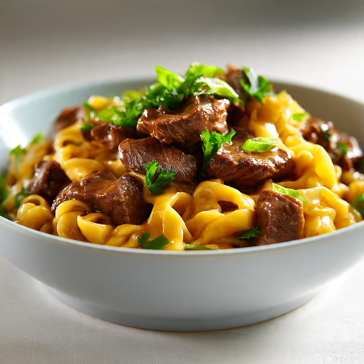 Beef and Noodles (Tender Beef in Rich Gravy Over Egg Noodles)