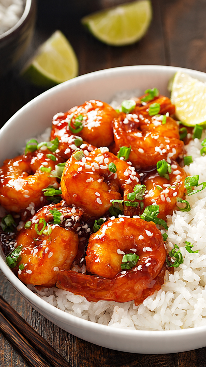 Sweet Chili Shrimp with Tropical Pineapple Glaze