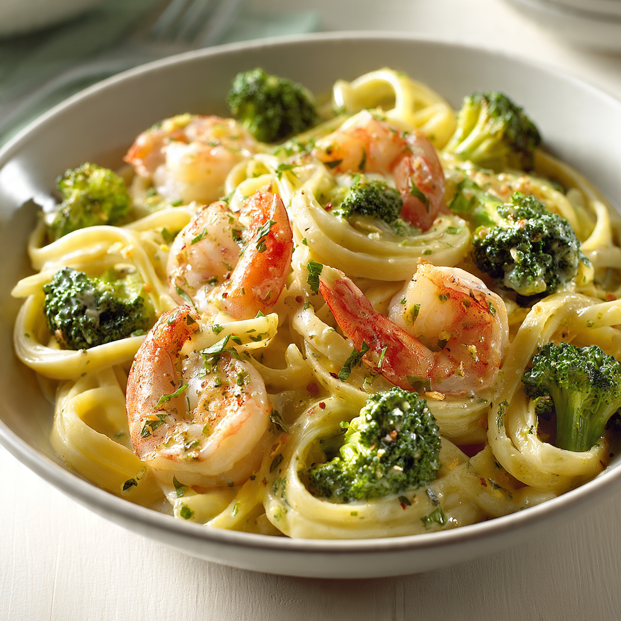Lemon Garlic Shrimp and Broccoli Pasta