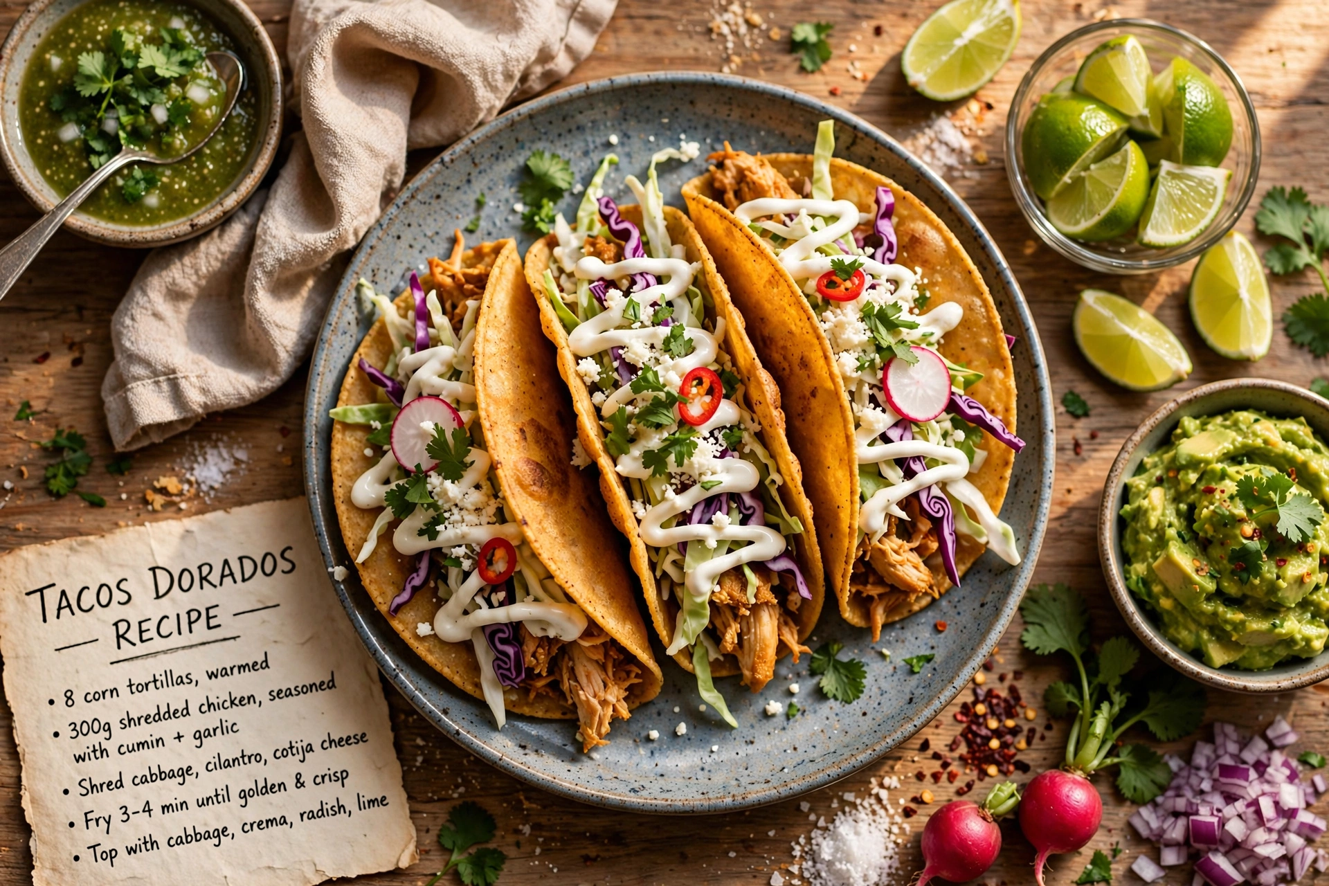 Tacos Dorados (Authentic Mexican Fried Ground Beef Tacos)